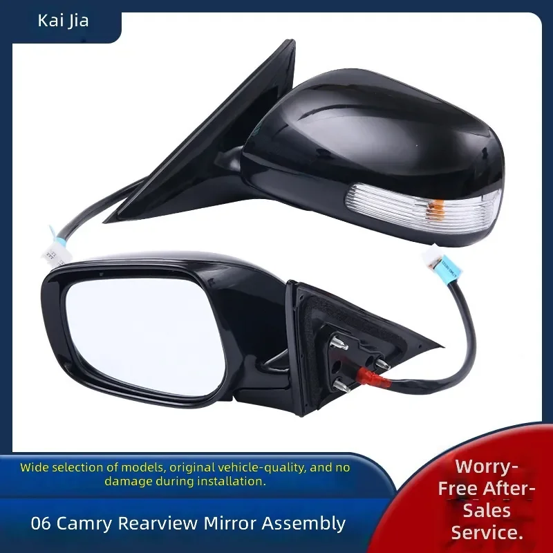 For 2006-2011 Toyota Camry Left Right Side Mirror Assembly Manual Folding 7 Wire 9 Wire Heated Rear View Glass Replacement