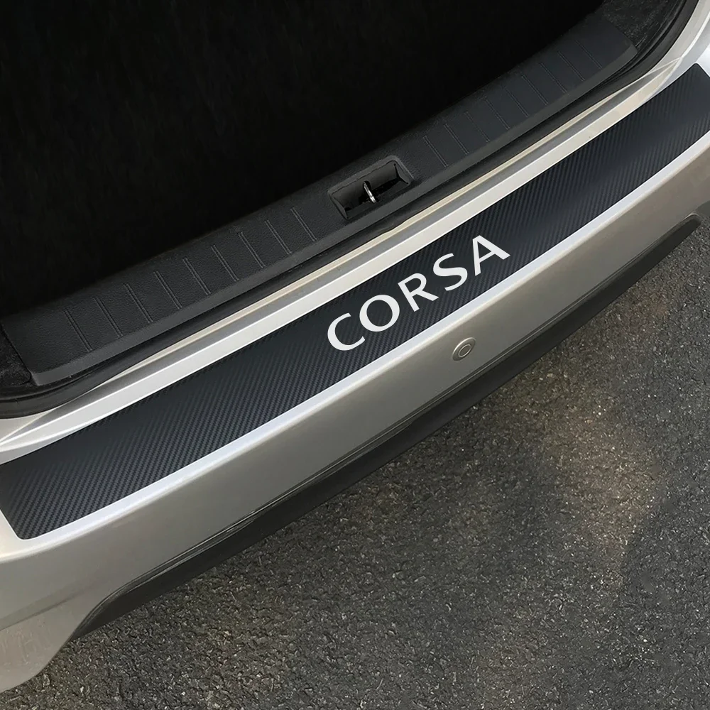 Car Rear Bumper Protector Sticker For Opel OPC Astra J H G K Insignia Corsa D B E Mokka Vectra Auto Trunk Trim Guard Accessories