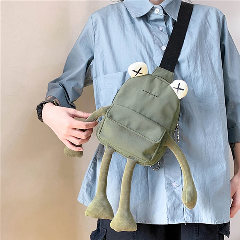 Girl Bag Tide Cartoon Cute Frog Crossbody Bags Casual Messenger Bag Chest Unisex Shoulder Women Wholesale Bolsa