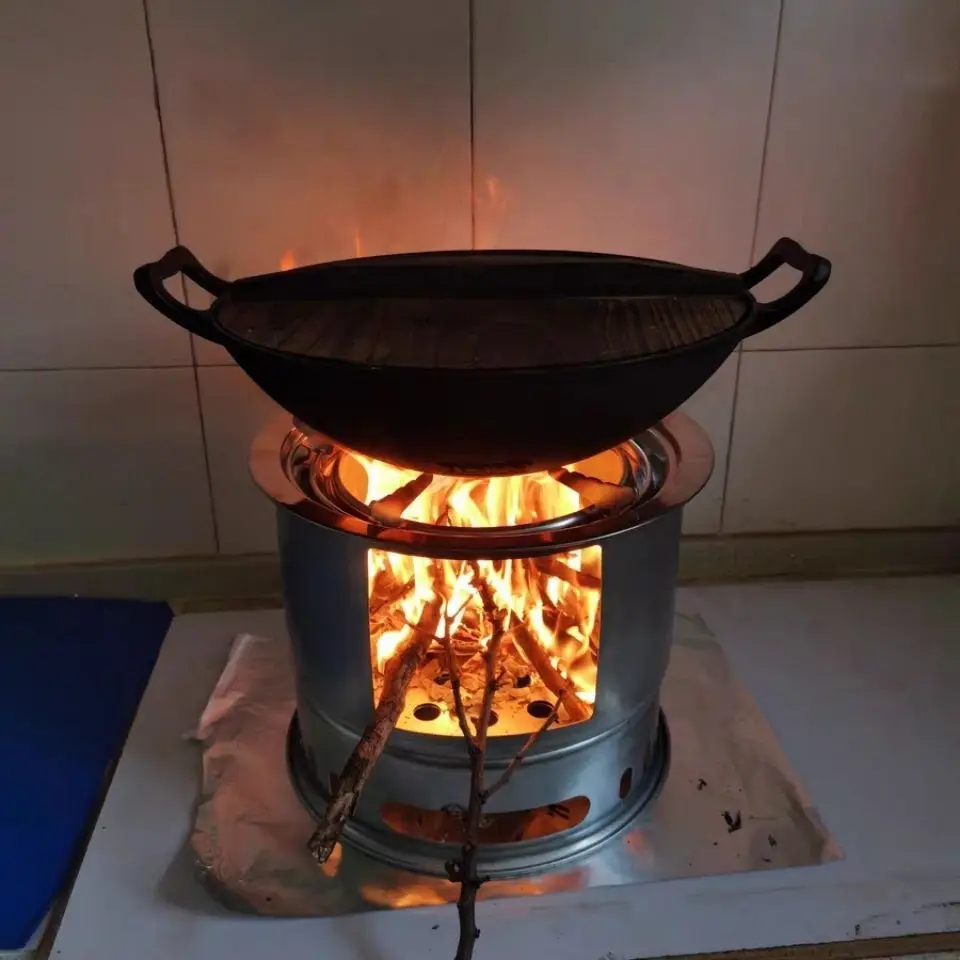 Multifunctional camping stove folding storage barbecue grill outdoor