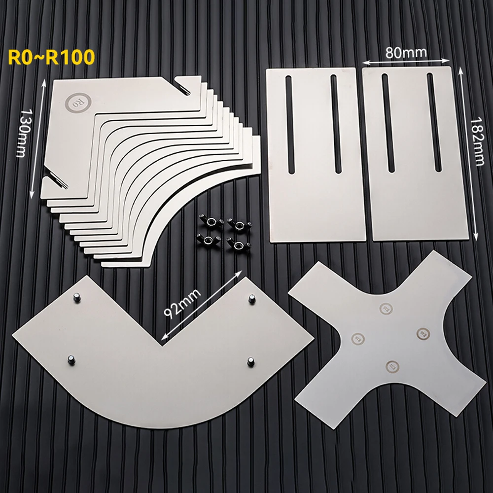 201 Stainless Steel High Hardness Multi-radian Yin and Yang Angle Integrated Scraper Set, Household Wall Putty Scraping Tool