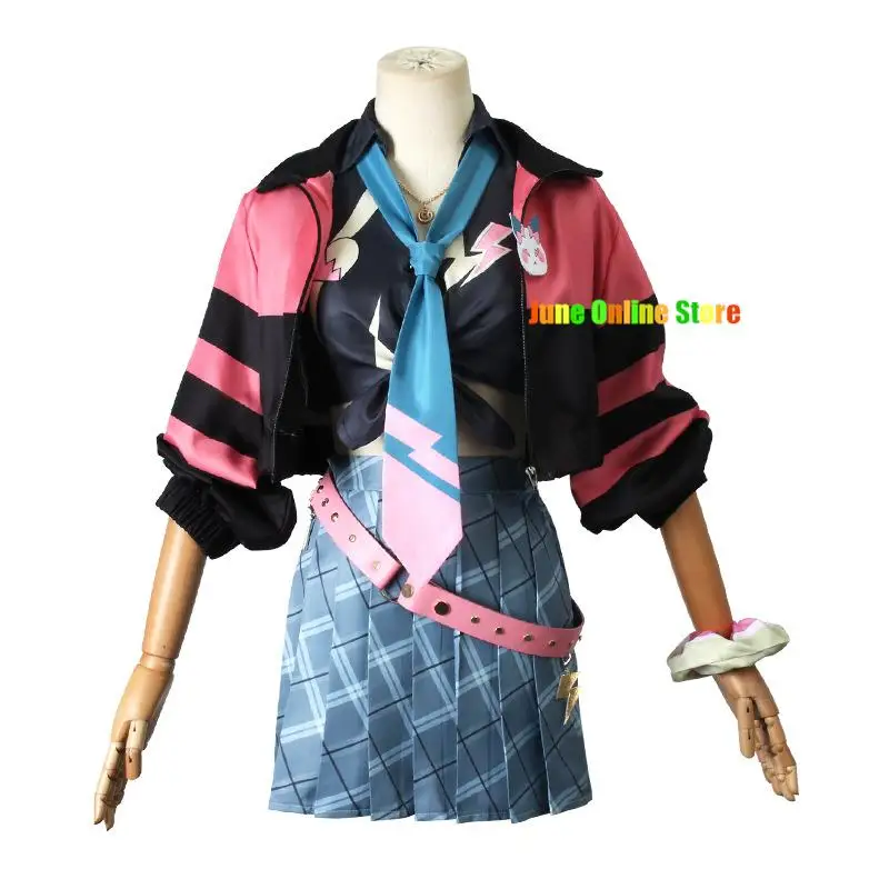 Kotoka Torahime-Cosplay de Anime Virtual, traje fresco, chaquetas de niña Vtuber, faldas, accesorios, conjunto de rol Luxiem