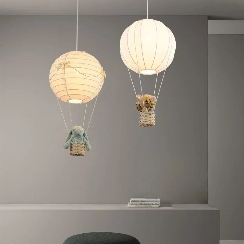 Children's Room Hot Air Balloon Chandelier Modern Lovely Bedroom Café Home Decor Seven Colors Luster Business LED Illumination