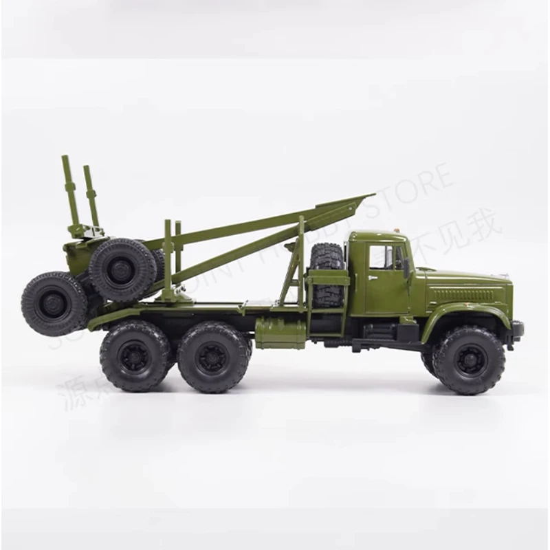 Diecast Alloy 1:43 Scale Kras Wood Transport Vehicle KRAZ-255L1 Forest Guardian JGRN054 Model Collection Toy Gift Souveni