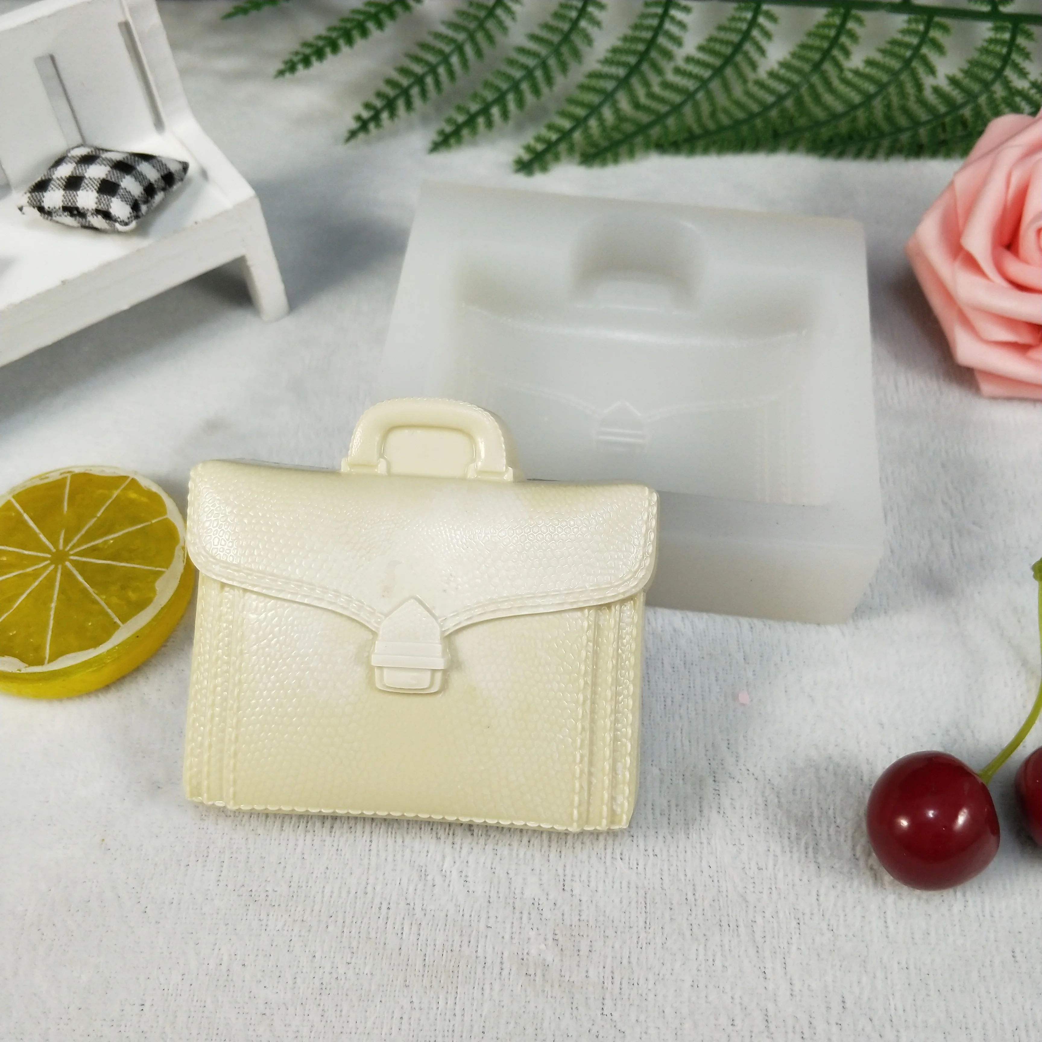 QT0261 PRZY Mold Silicone Gypsum Chocolate Candle Molds Soap Mould Soap Molds Handbag, Bag, Briefcase Molds Clay Resin