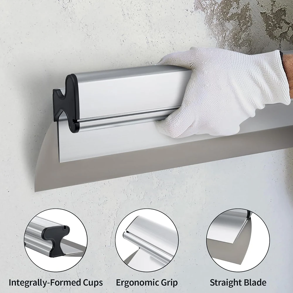 Imagem -03 - Espátula Firecore Drywall Smoothing Lâmina Flexível Knockdown Faca de Alumínio Extrudido Ferramentas de Parede Faça Você Mesmo 60 cm 80cm