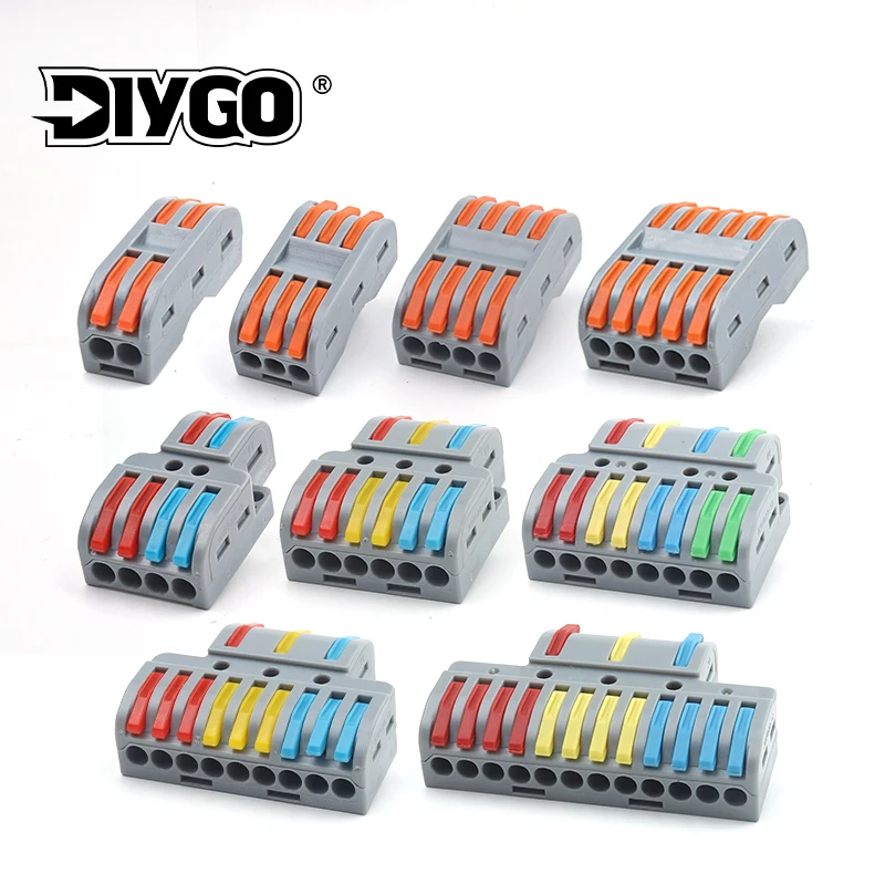 

25/50PCS Fast Splicing Multiplex Butt Wiring Cable Connector Compact Direct insertion Terminal Block Home Junction Box ﻿