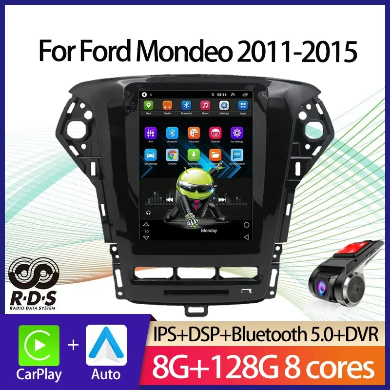 

Автомобильный GPS-навигатор Android Tesla Style для Ford Mondeo 2011-2015, авторадио, стерео мультимедийный плеер с Bluetooth, Wi-Fi, зеркало