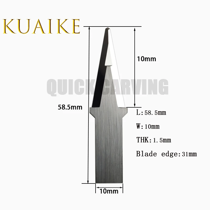 Coltello da taglio ad ultrasuoni in fibra di carbonio con lama da taglio ad ultrasuoni in carburo ODM OEM 58.5x10x1.5mm