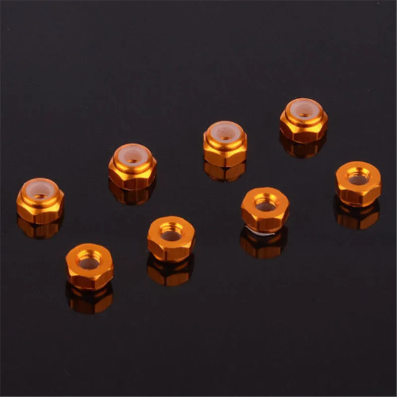 HSP 122048 02102 Aluminum Nylon Nut M3 8pcs/ Set RC Upgrade Parts For 1/10 4WD On Road Car XRST Power 8PCS image 5
