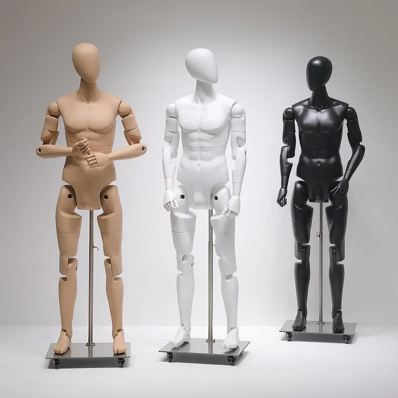 High End Sports Robot Model Props Men Women Activity Joint Dummy AI Full Body Platform Model Display Stand