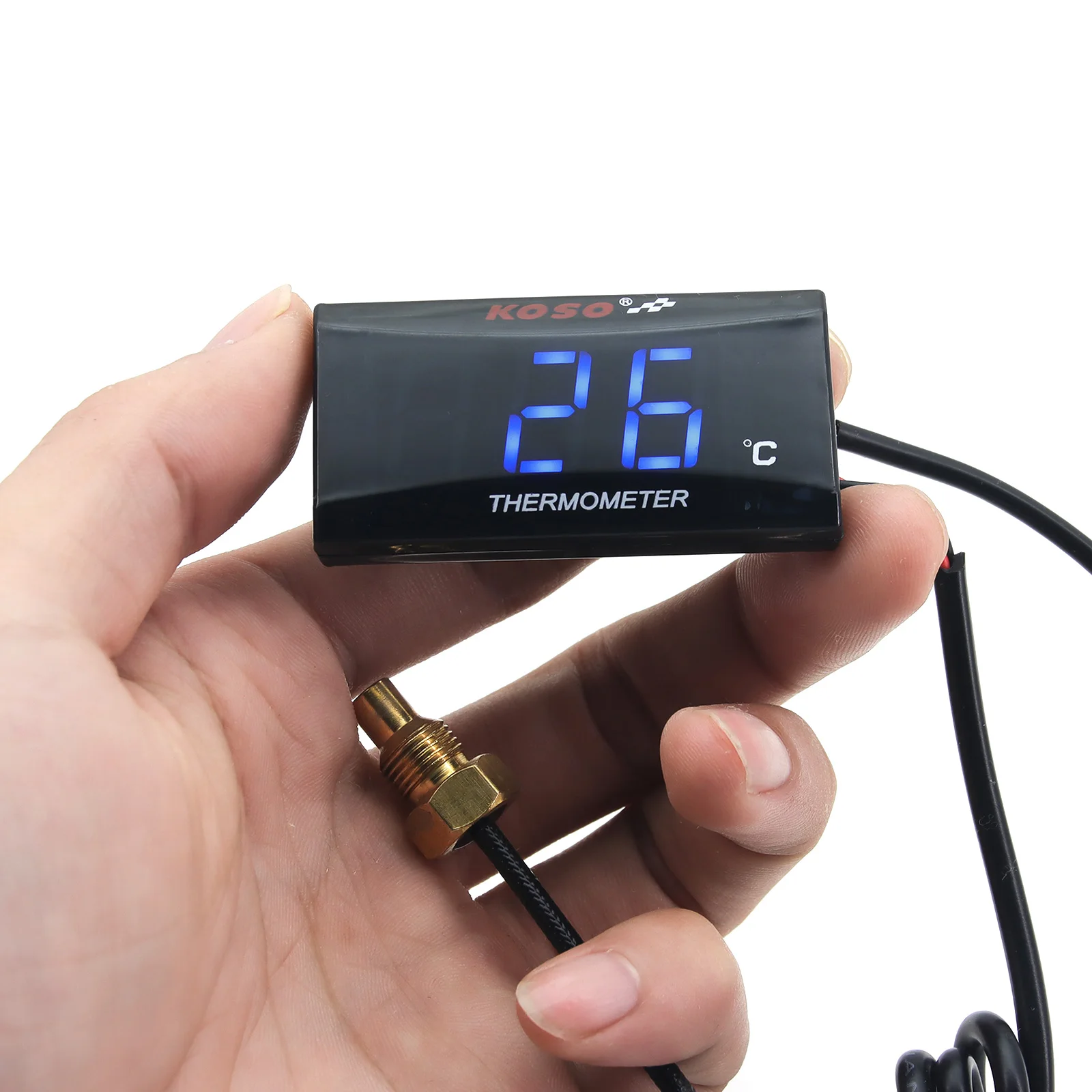 Mini Meter Thermometer Motorcycle KOSO Water Temperature Gauge for