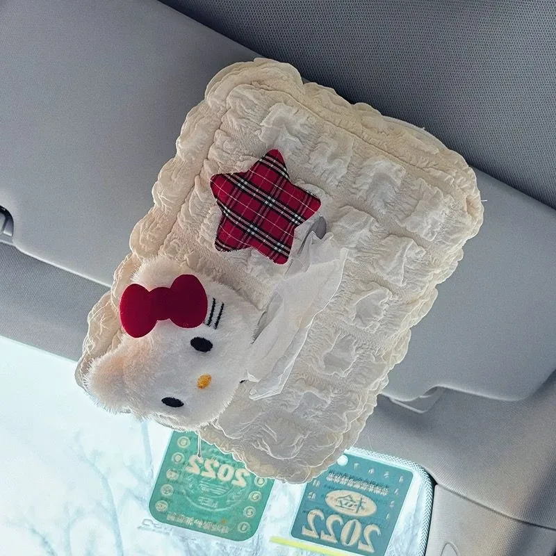 

1 шт., автомобильная коробка для салфеток с милым котенком, подвесное сиденье, многофункциональная коробка для накачки, креативные подарки, автомобильные аксессуары