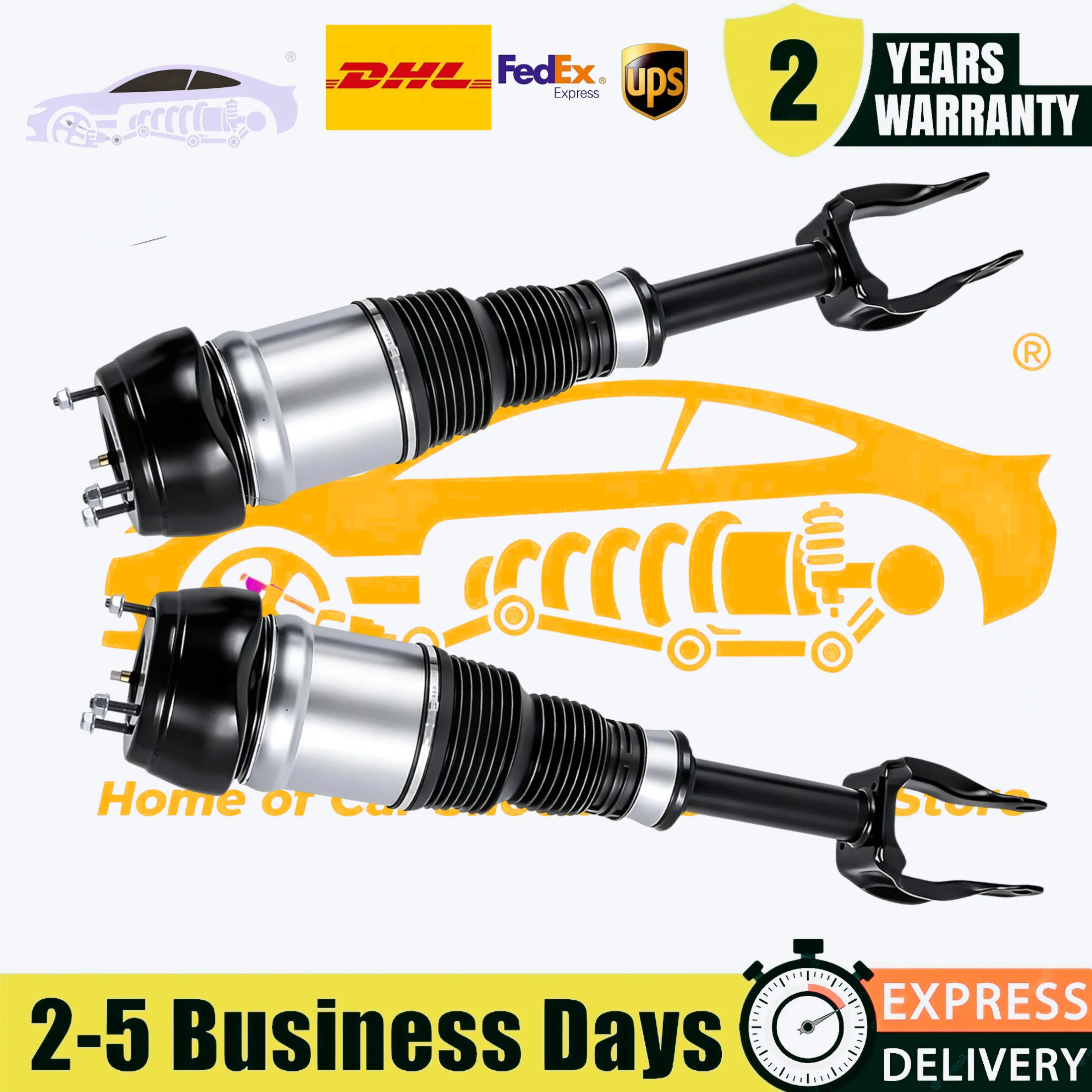 Pair Front Air Suspension Shock Struts without ADS Fit Mercedes Benz W166 X166 GLS63 AMG GL350 GL500 GLS450 2013-2019 1663205066