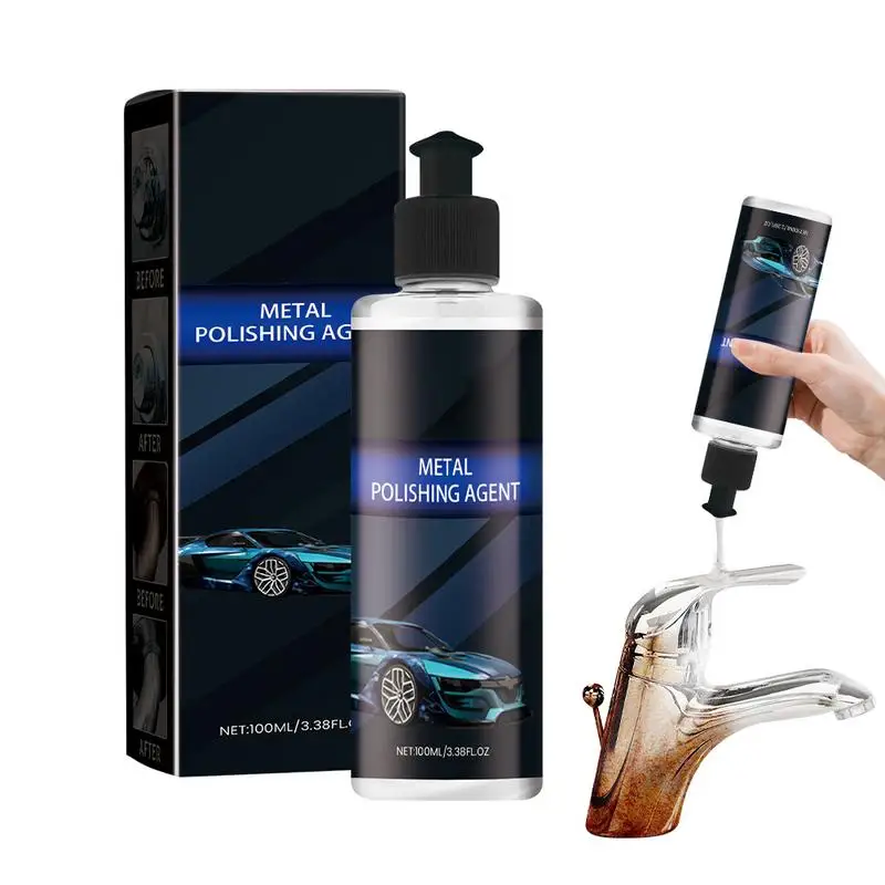 

Metal Polishing Agent Steel Polish Chrome Cleaner Multi Purpose Polish Water-Resistant 100ml Car Restoration And Rust Remover