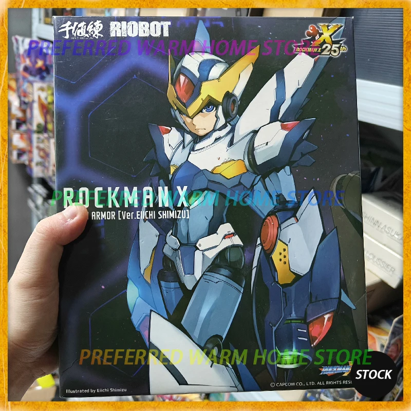 In Stock Originate Sentinel SV-Action RIOBOT ROCKMAN X FALCON ARMOR Ver. EIICHI SHIMIZU 25th Model Toys MegaMan Game Role Model