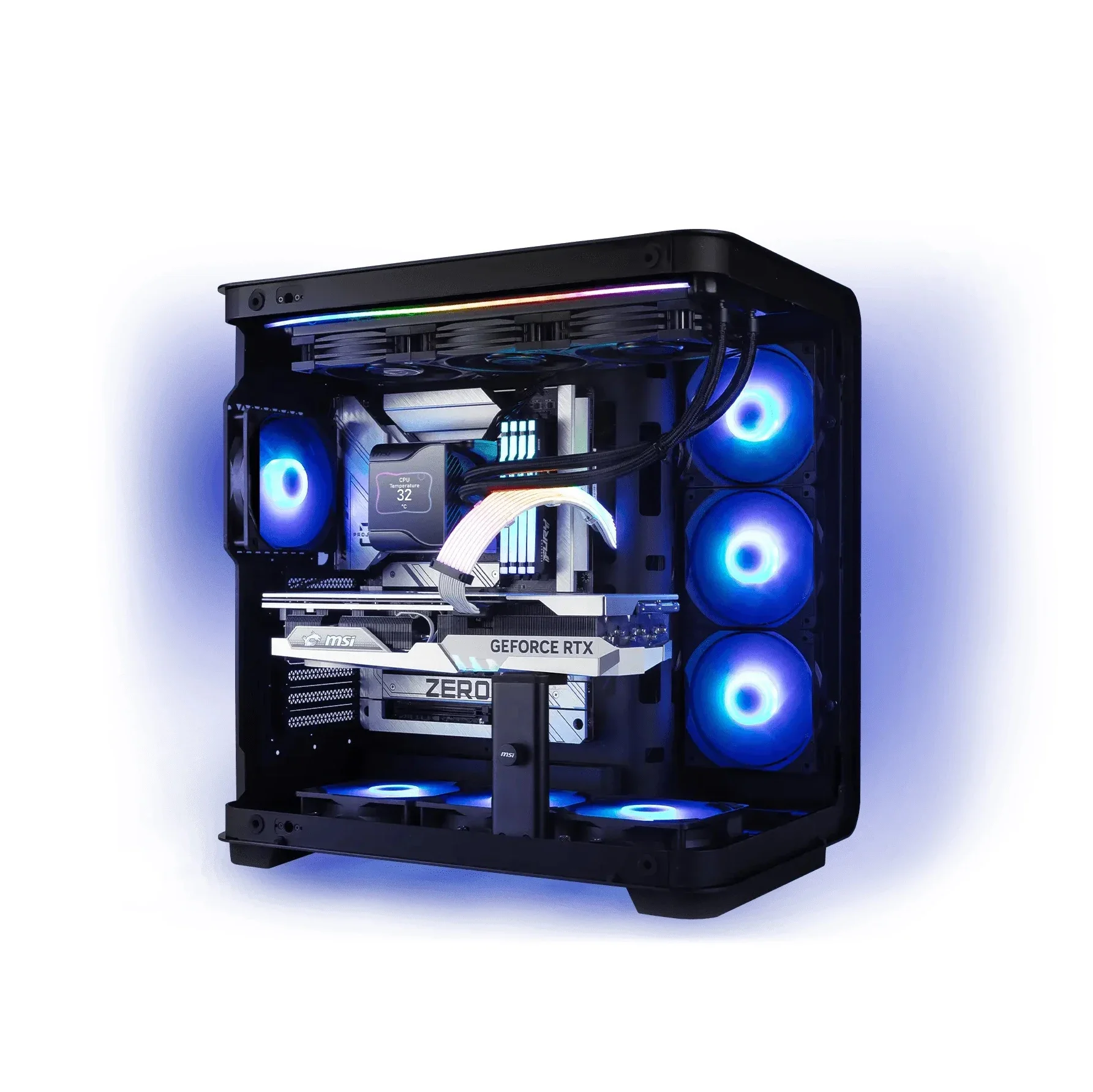 

MEG MAESTRO 700L PZ Mid Tower Gaming Case ATX Aluminum Unibody Design Support Back Connect Motherboard Case PC Chassis