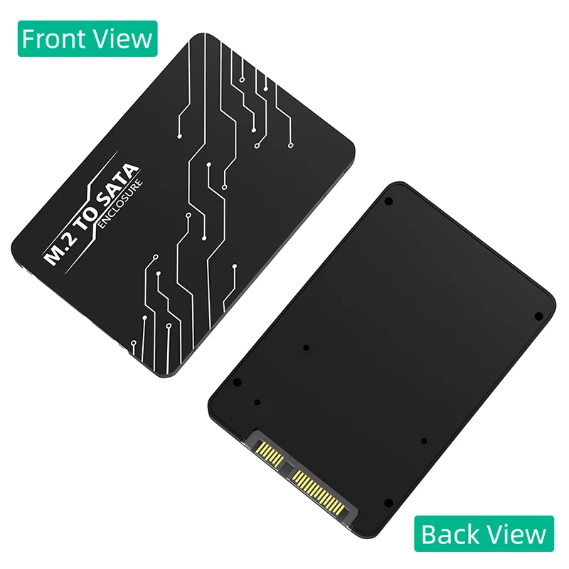 Adapter Konverter m.2 sata ssd b Schlüssel zu sata 3,0 2,5 Zoll ssd Gehäuse 7mm Aluminium gehäuse Black Box für m2 ssd