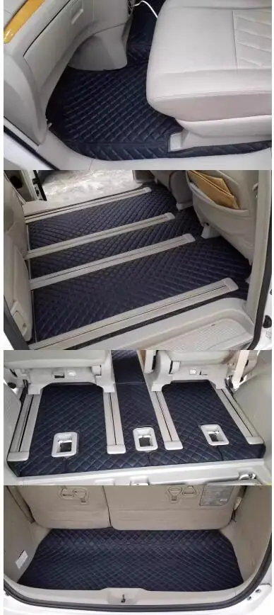 

Custom full set car floor mats + trunk mat for Right hand drive Toyota Estima 2021-2006 7 8 seats high quality durable carpets