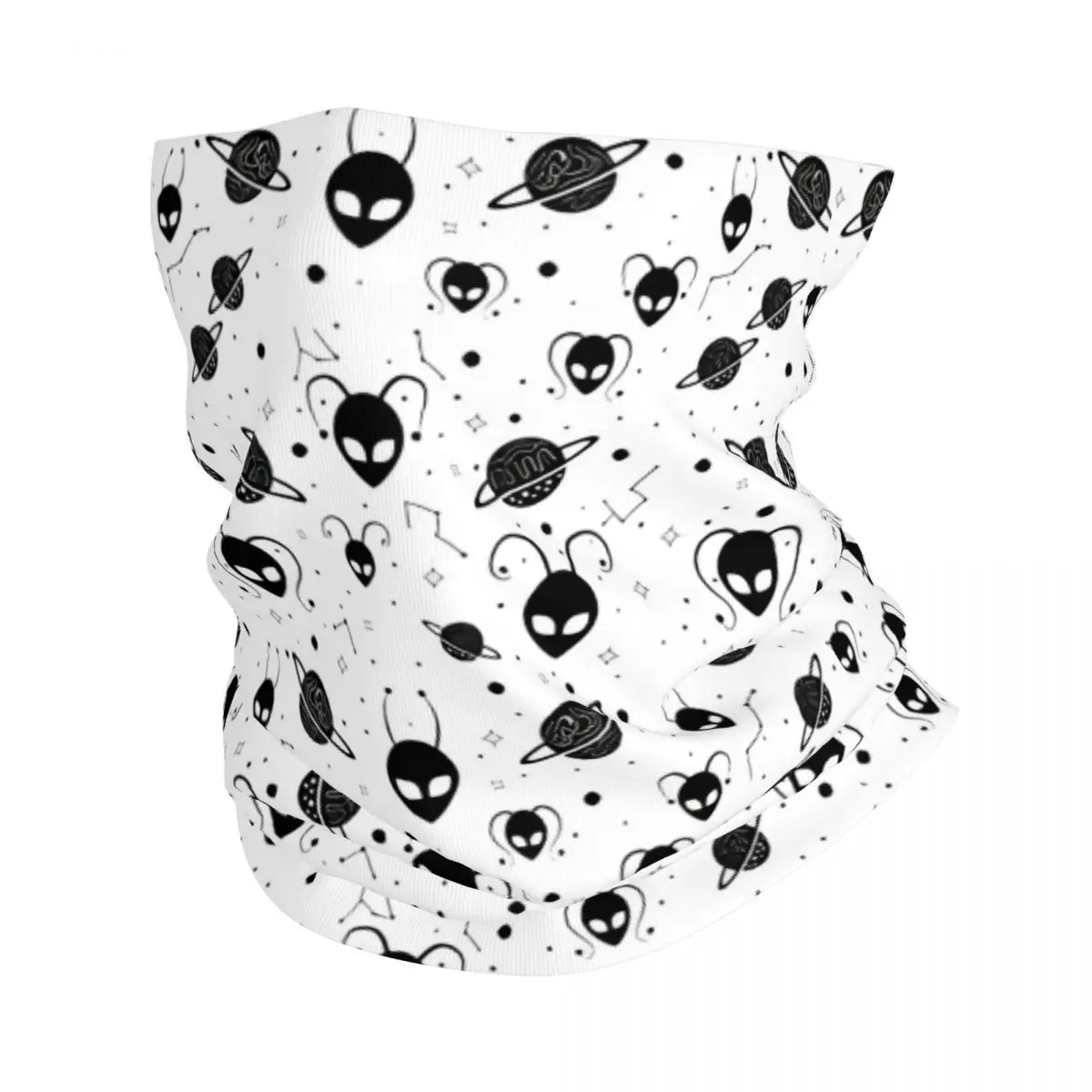 Unique Interesting Cosmic Alien Bandana Neck Gaiter Print Planet Stars Balaclavas Face Mask Scarf Multi-use Cycling Unisex Adult