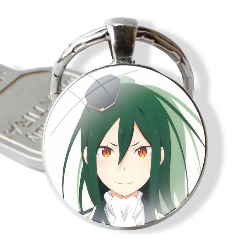 Keychain Handmade Glass Cabochon Key Ring Holder Pendant Key Chains Anime Rem Ram Emilia Felix Beatrice Puck ReZero