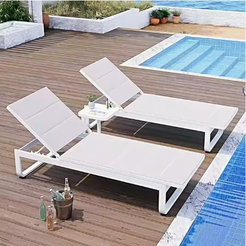 High Quantity Waterproof Park Picnic Wood Villa Garden Patio Hotel Poolside Sea Beach Resort Outdoor Sun Lounger Chairpromote sa
