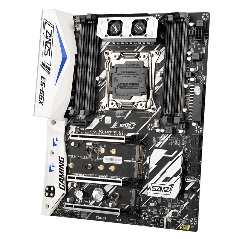 Go SZMZ X99 S3 Gaming Motherboard LGA2011 V3 Support Intel XEON E5 DDR4 ECC REG Memory NVME USB3.0 ATX Server Support Turbo