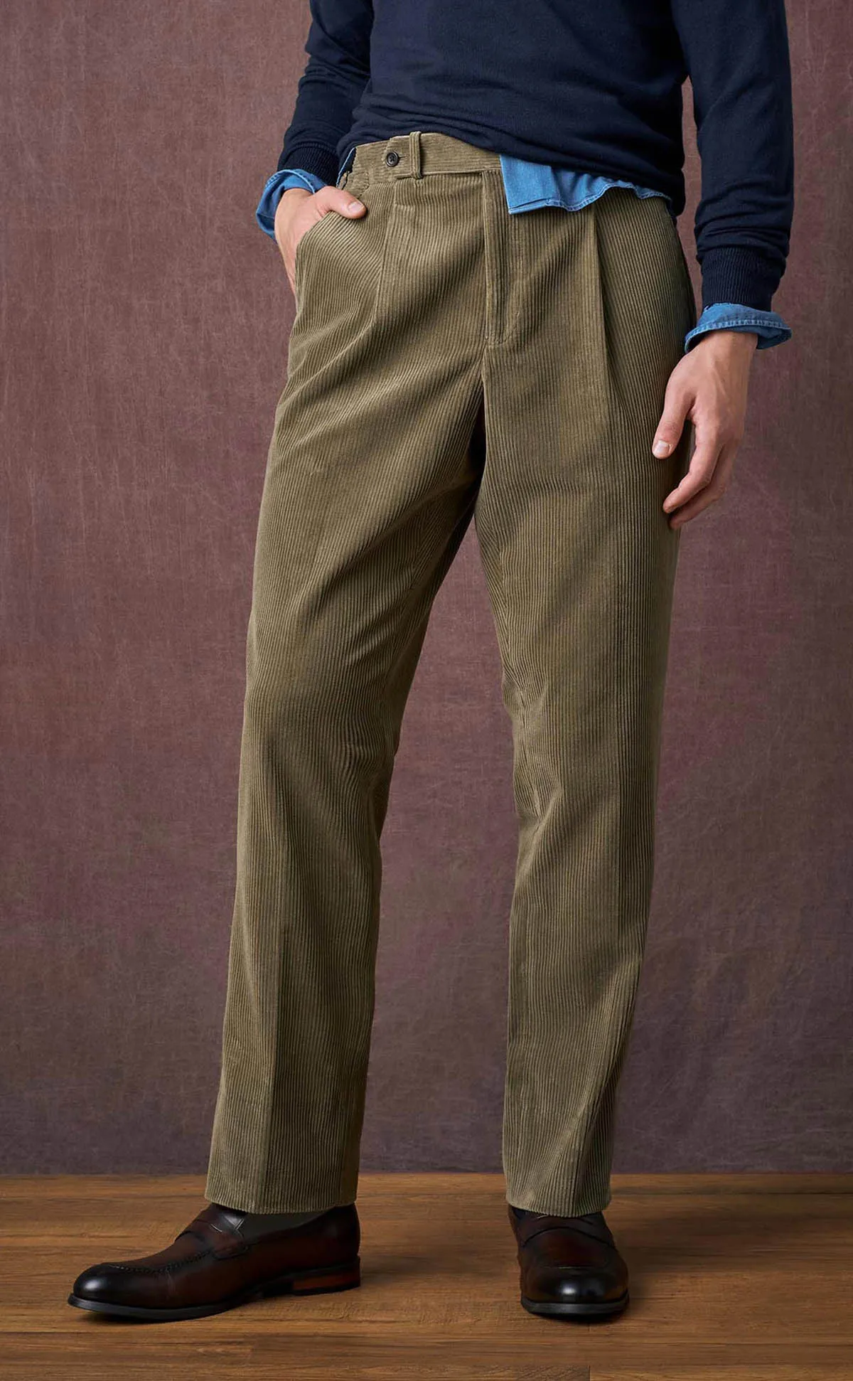 عالية الجودة الشتاء الرجال دعوى بانت سروال قصير عادية عالية الخصر مزدوجة مطوي السراويل الرجال مستقيم فضفاض الخريف الأعمال بنطلون