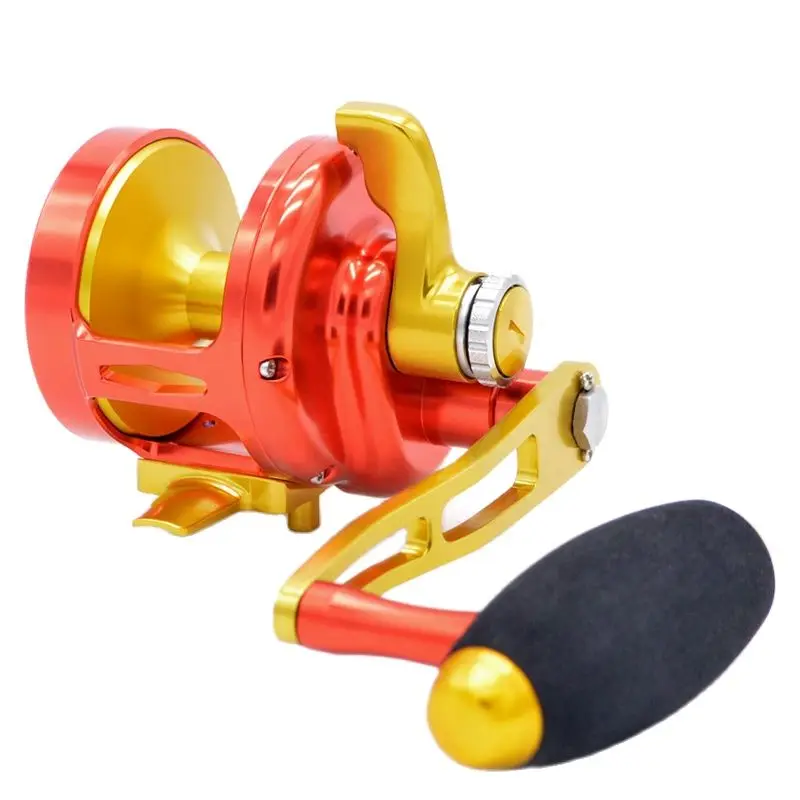 CAMEKOON TW600 Saltwater Jigging Reel 5.5:1 Gear Ratio Ocean Boat Trolling Coil 25KG Max Drag Powerful Lever Drag Fishing Wheel