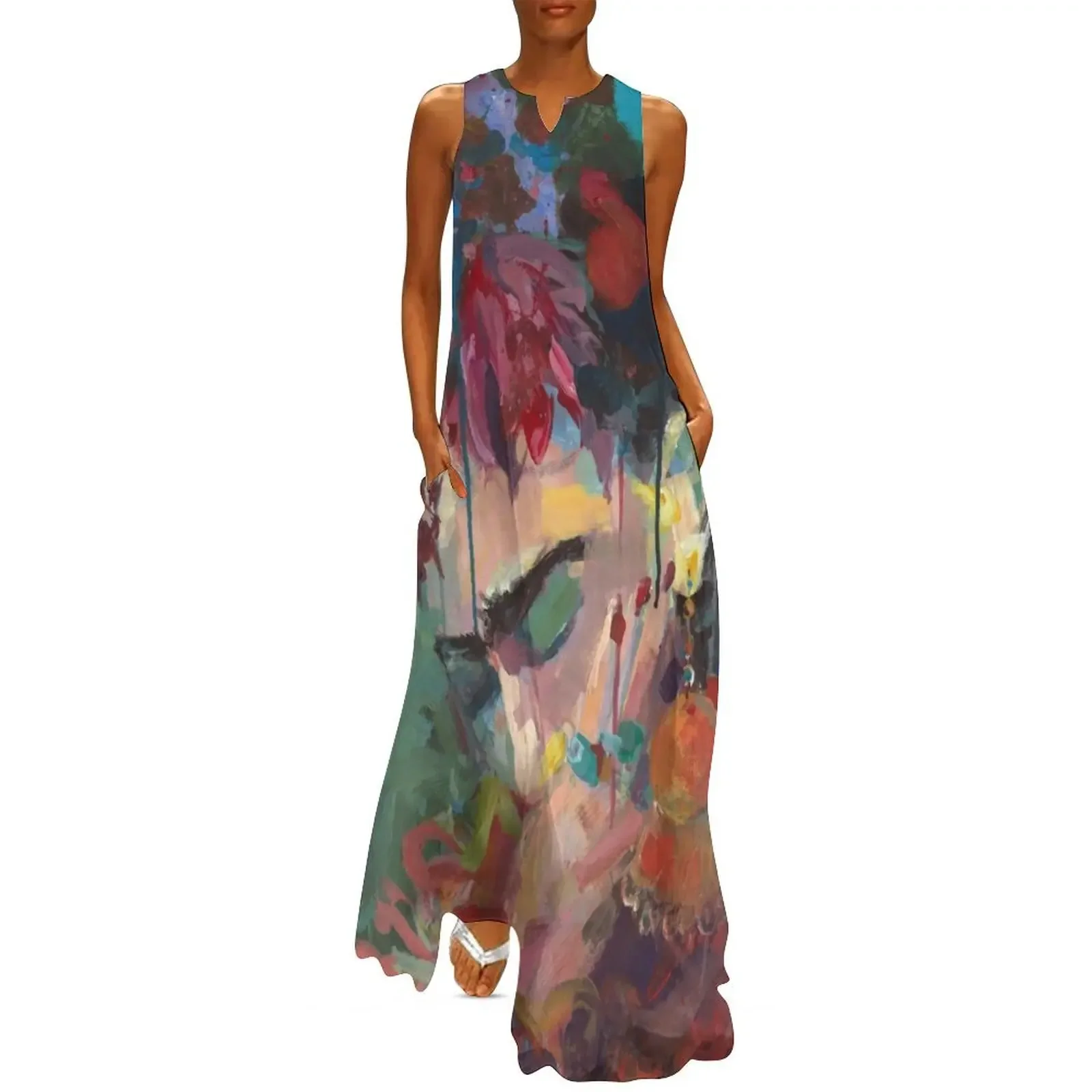 

With Flowers Long Dress summer woman dress 2025 Women's clothing summer dress korean women dresses for women 2025
