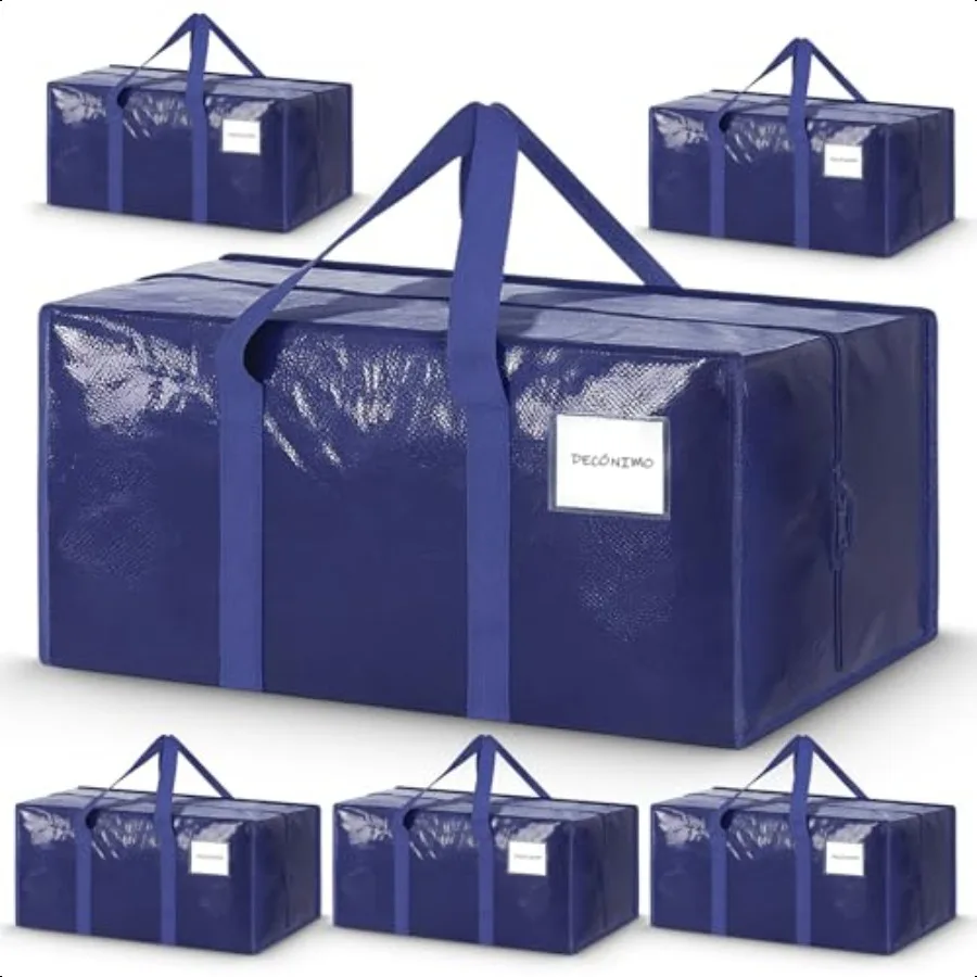 Borse per traslochi grandi extra resistenti con cerniera resistente Maniglie comode Borse per riporre vestiti robuste e durevoli Contenitori grandi