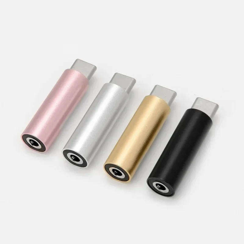Convertitore Jack da tipo C a 3.5mm adattatore Audio per auricolari in lega di alluminio rotonda adatto per smartphone con interfaccia di tipo C