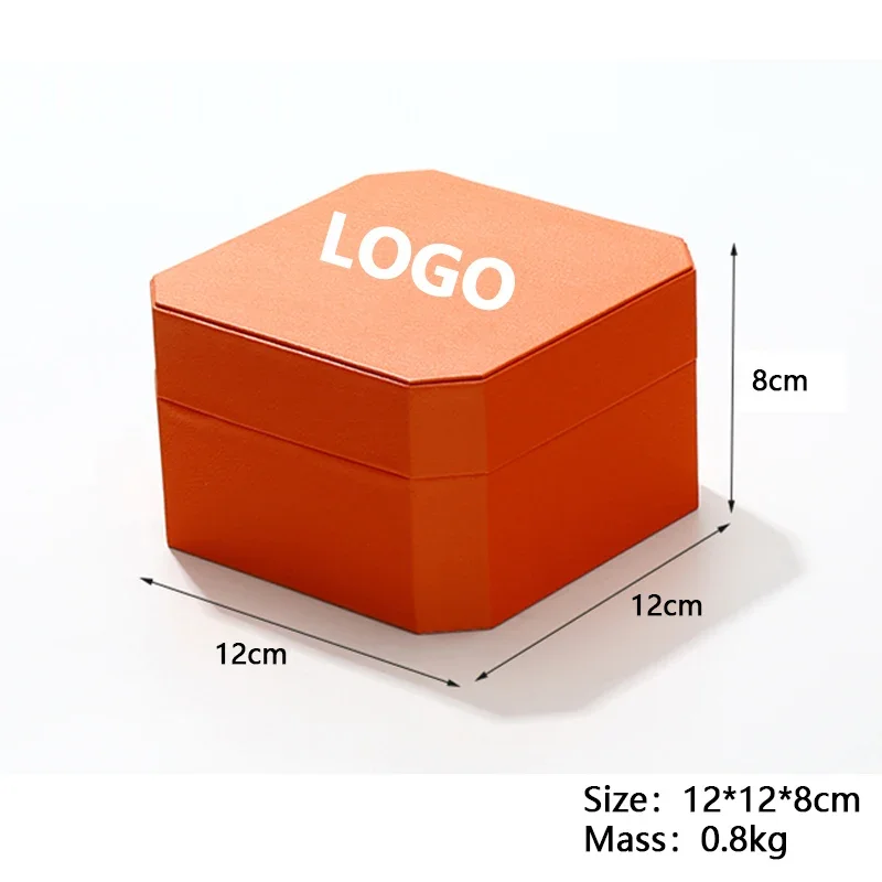 Fashionable Flip Cover Octagonal Box Watch Case Organizer Provide Free Personalized Customized Logo Services Display Watch Box