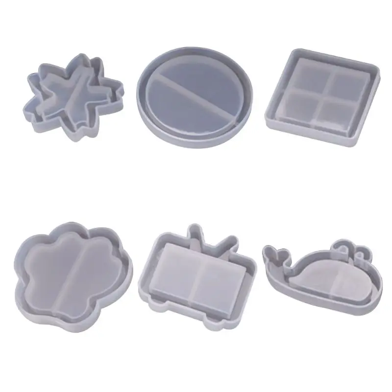 New Mold Snowflake Round Square Model Handmade Pendant Jewelry Making Silicone Molds Crystal Epoxy Mould