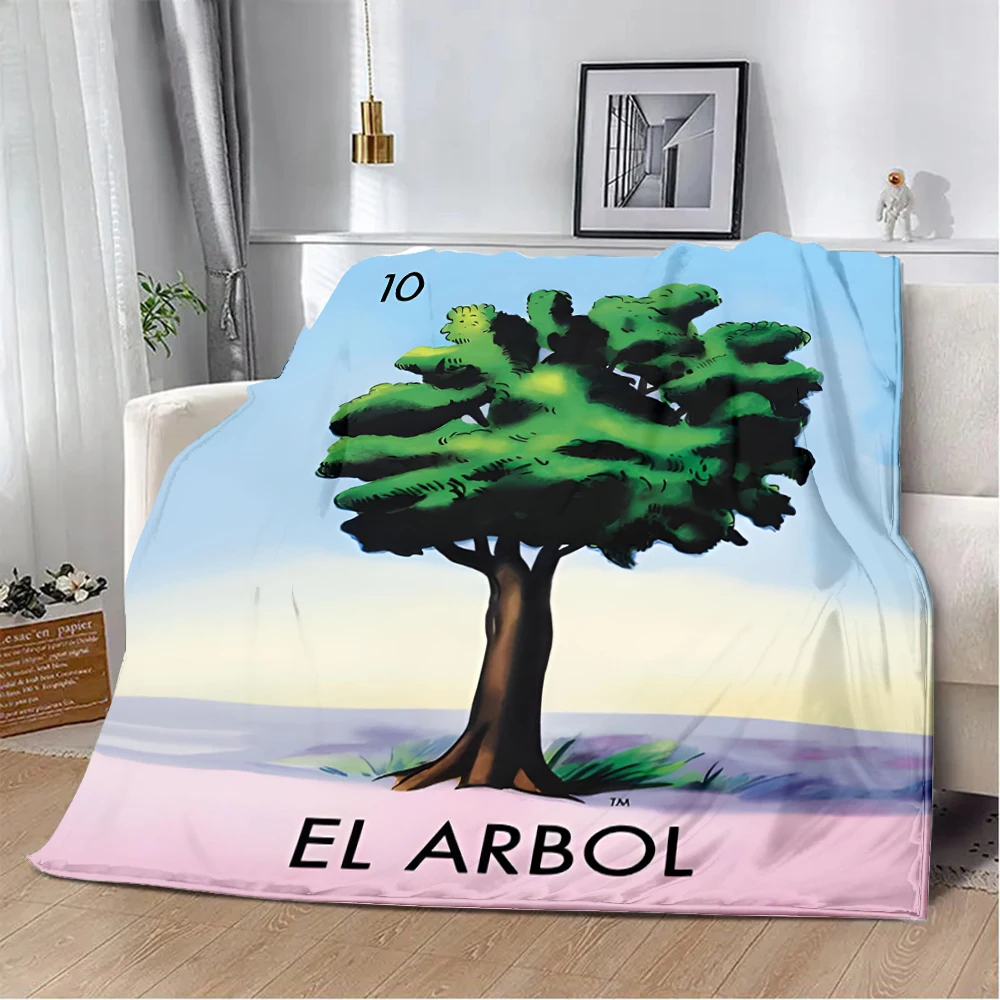 

Mexican Lottery Bingo Cards Printed Blanket Picnic Blankets Warm Blanket Soft and Comfortable Blanket Home Travel Birthday Gift