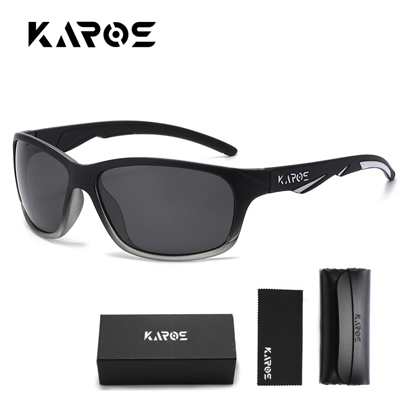 Karos Polarisierte Angeln Gläser Männer Driving Shades Frauen Mode UV400 Brillen Outdoor Sport Radfahren Wandern Sonnenbrille Box