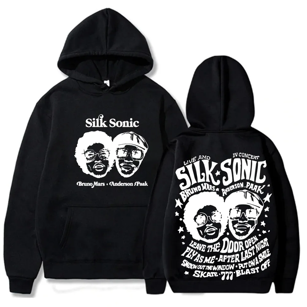 الحرير سونيك هوديس برونو المريخ 24K ماجيك هوديي مروحة هدية للجنسين المتضخم جودة عالية للجنسين مريحة الصوف الدافئة تنفس