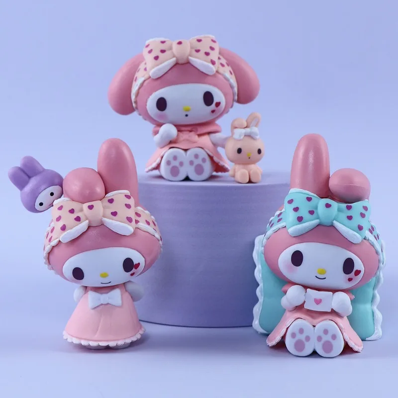 Sanrio Figur Kulomie Blindbox, Pyjama Sweetheart Melody Twisted Egg Doll Ornament, Kinderspielzeuggeschenke