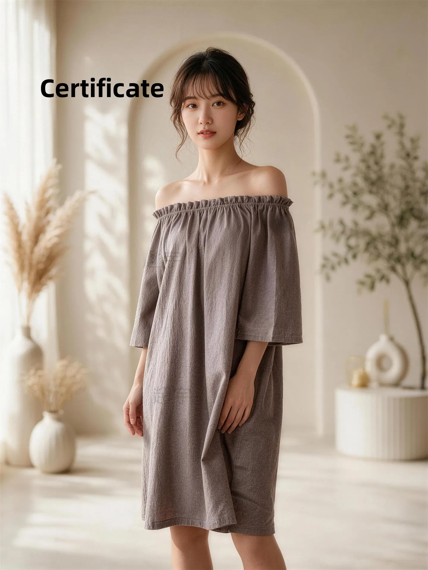 Ultra-Universal Pure Cotton Massage Gown for Beauty Salon Women's Loose Fit Washed Back Opening Design Special for Acupressur...