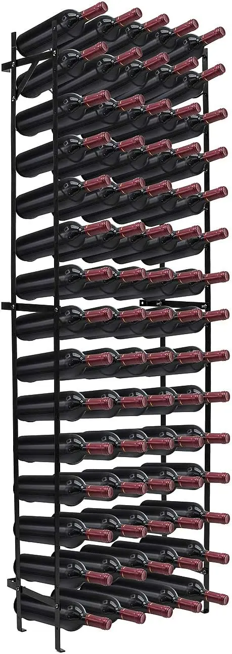 

Freestanding Floor Wine Rack Holds 75 Bottles - Ideal for Bar, Kitchen, Dining Room Storage with Improved Design