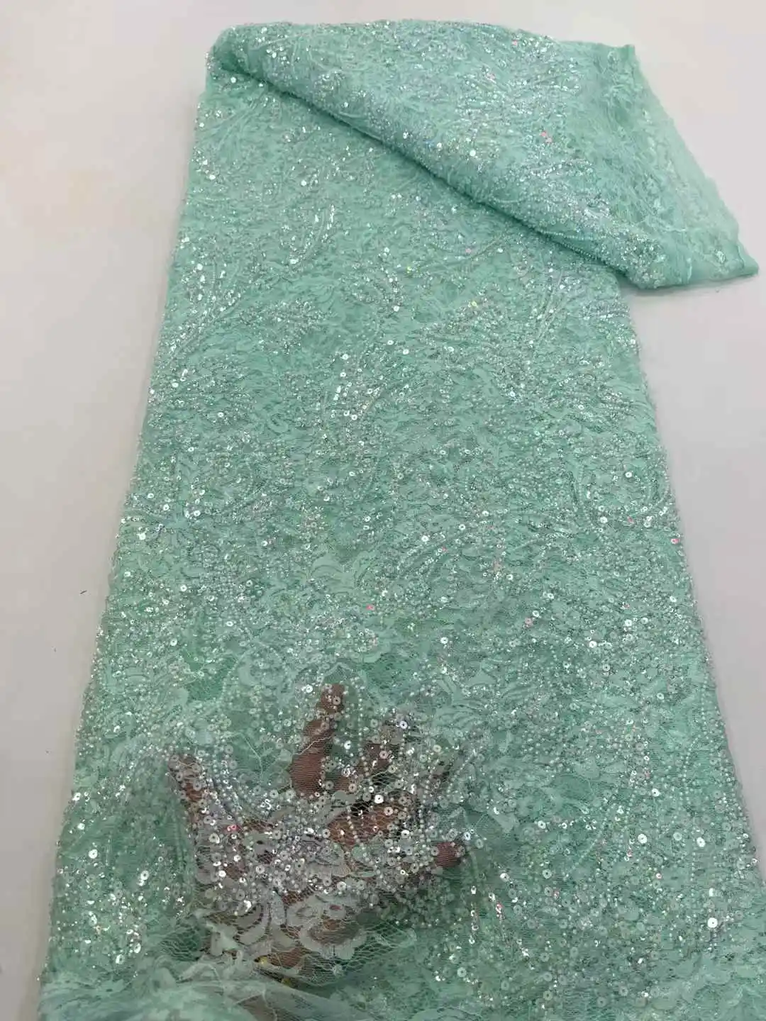 فاخر الترتر الأفريقي ومطرز أقمشة الدانتيل 2025 عالية الجودة النيجيري الزفاف الزفاف التطريز الفرنسية تول الدانتيل لحفل الزفاف