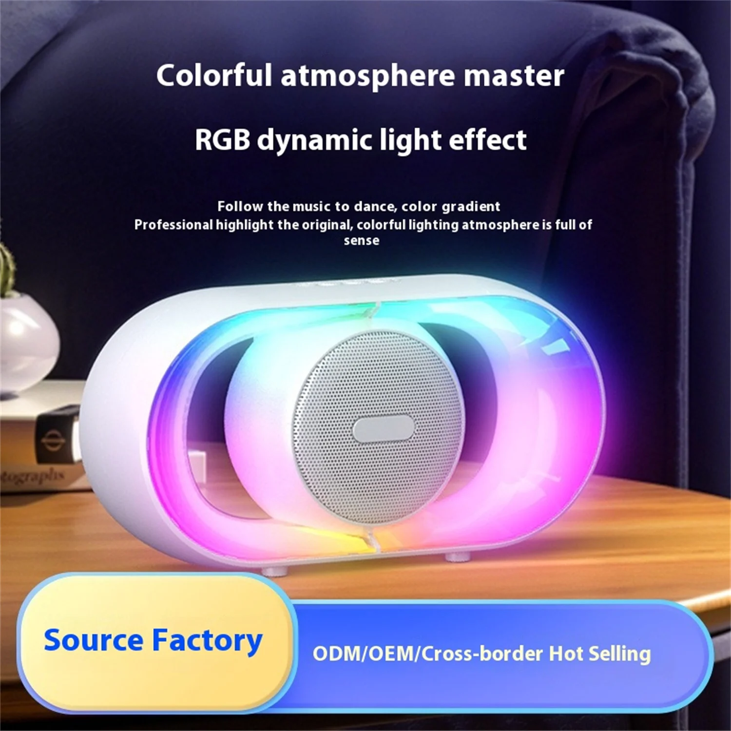 U8 Cool Outdoor Camping Desktop Atmosphere Night Light Bluetooth Speaker, Portable RGB Light Speaker