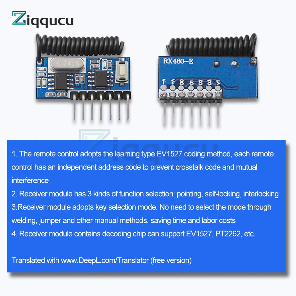 3PCS Hot 433mhz Wireless ricevitore RF a 4 canali 1527 modulo decodificatore codice di apprendimento per telecomando