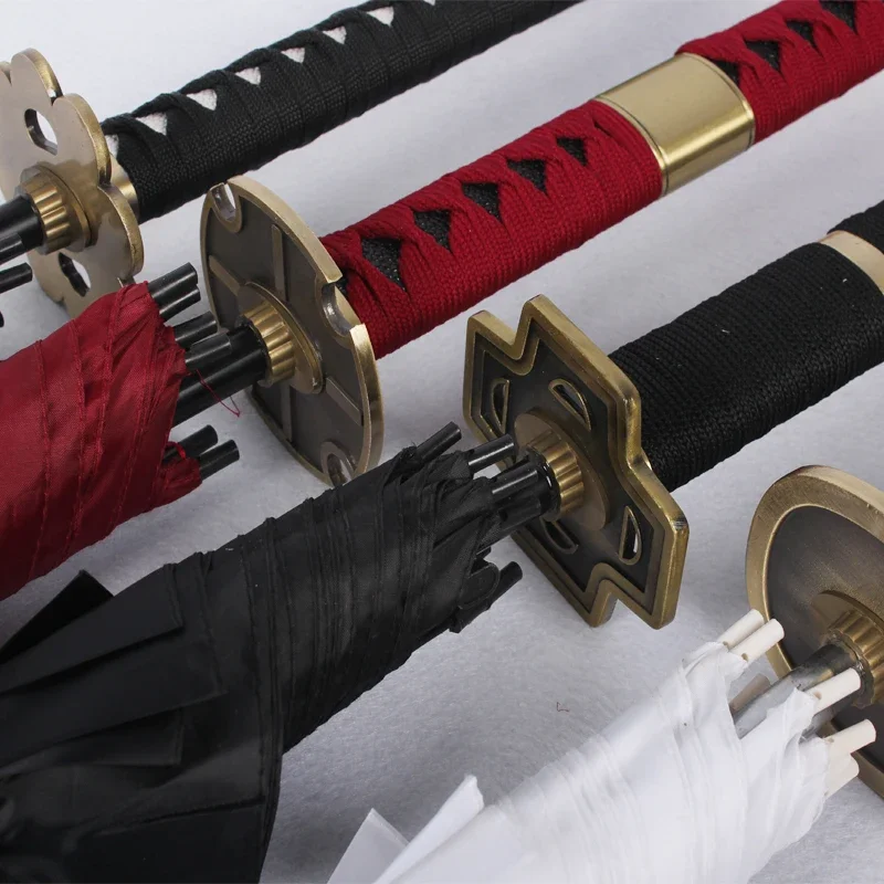 Anime Zoro Katana Umbrella Sword Long Rain Parasol Roronoa Zoro Cosplay Prop Real Size Japanese Katana Sabre Umbrella Parasol