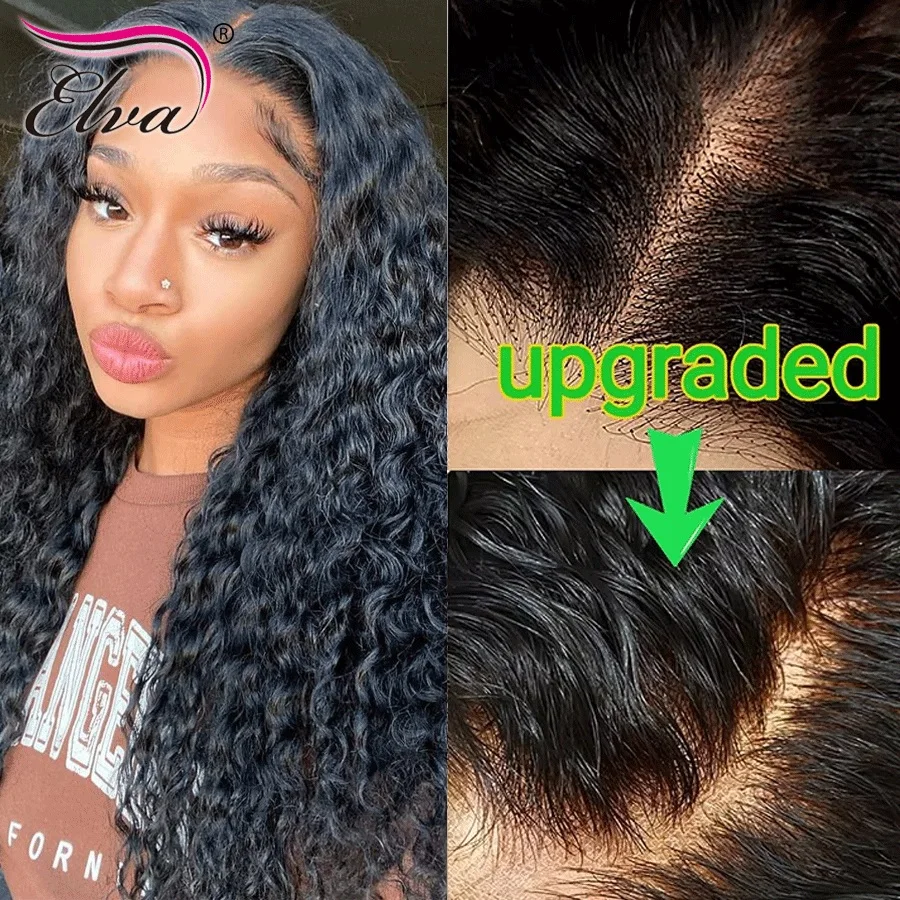 Elva Upgraded 2.0 Tiny Knots 13x6 Full Frontal HD Lace Wigs Skinlike HD Lace Bye Bye Knots 5x5 13x4 Water Wave Wigs For Women