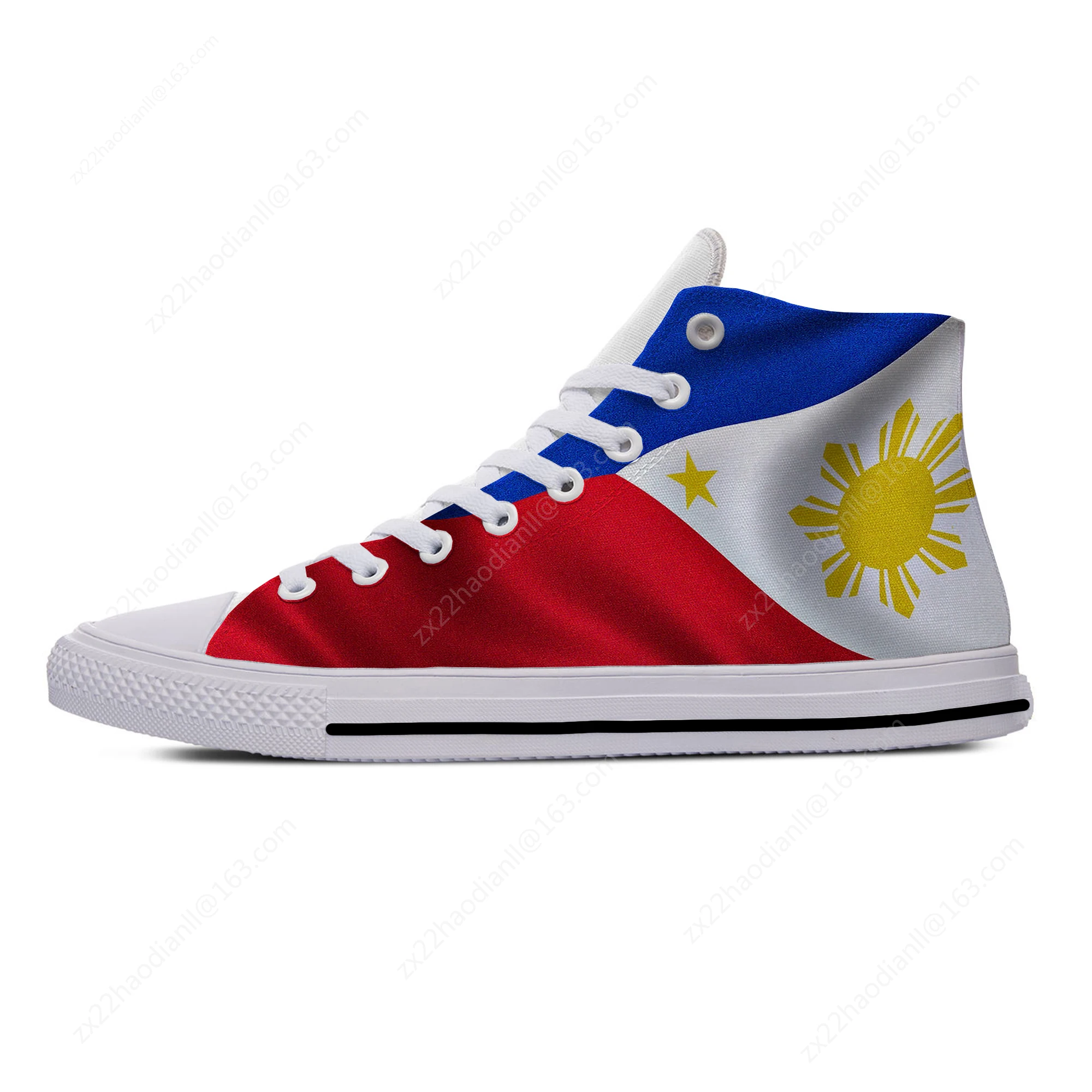 Hot Philippines Philippine Flag Patriotic Fashion Casual Cloth Shoes High Top Lightweight Breathable 3D Print Men Women Sneakers