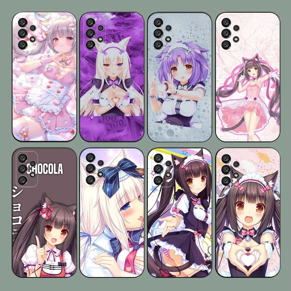 

C-Chocola Nekopara Phone Case For Samsung Galaxy A20,A21s,A22,A31,A32,A52,A53,A72,73,A80,A91 Soft Black Cover