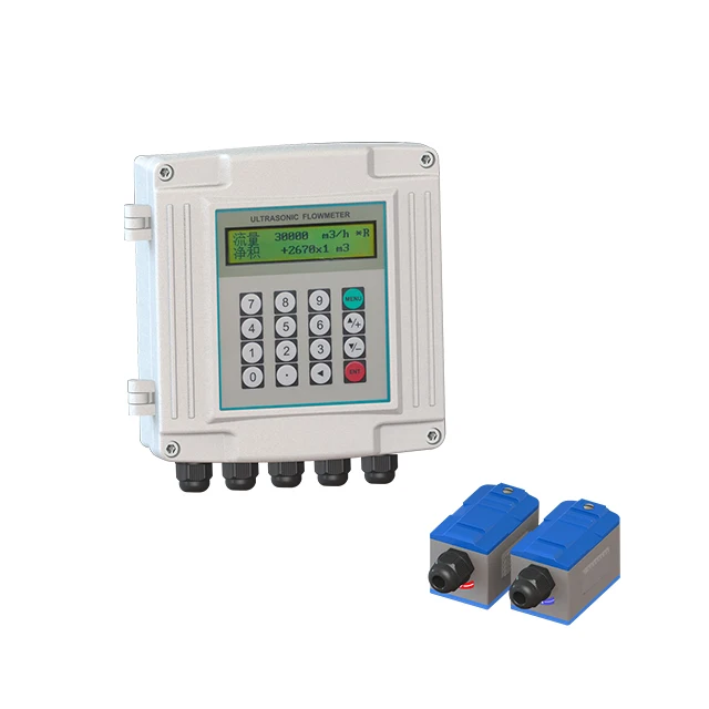 External Clamped Ultrasonic Flowmeter Cheap Water Flowmeter DN15-DN100