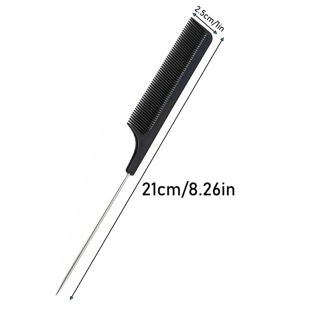 5/10pcs Pointed Tail Comb Steel Needle Comb Dense Teeth Shunfa Curly Hair Comb Home Hair Salon Hairdressing Tools