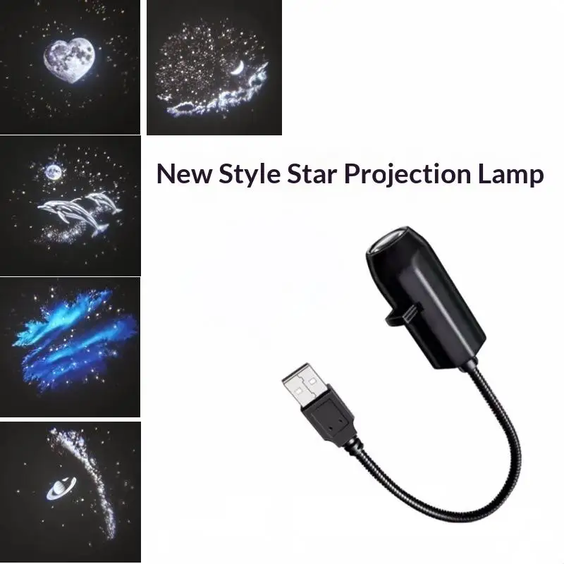 Galaxy Universe Planet Projector Light USB Plug In 360 Adjustable Starry LED Car Bedroom Home Decor Gift